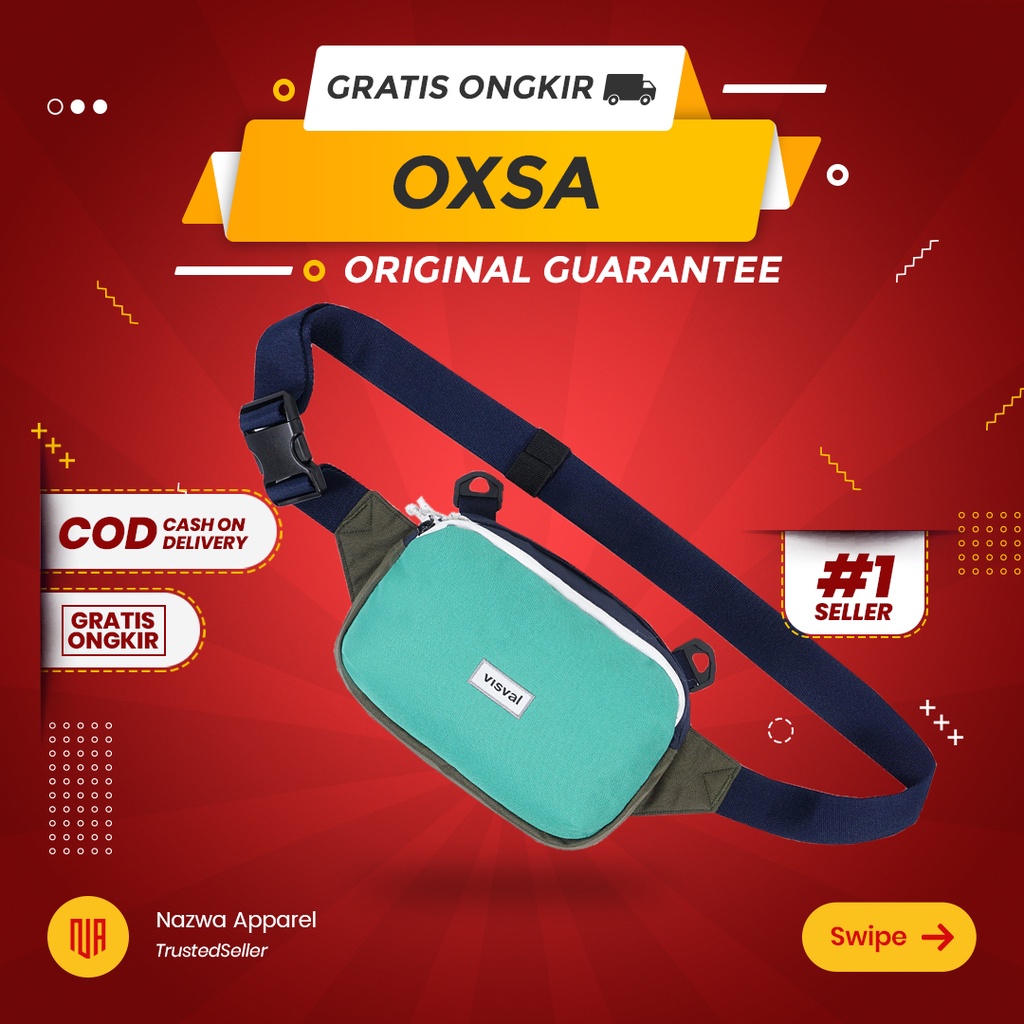 TAS SELEMPANG WAIST BAG VISVAL OXSA TOSCA NAVY OLIVE