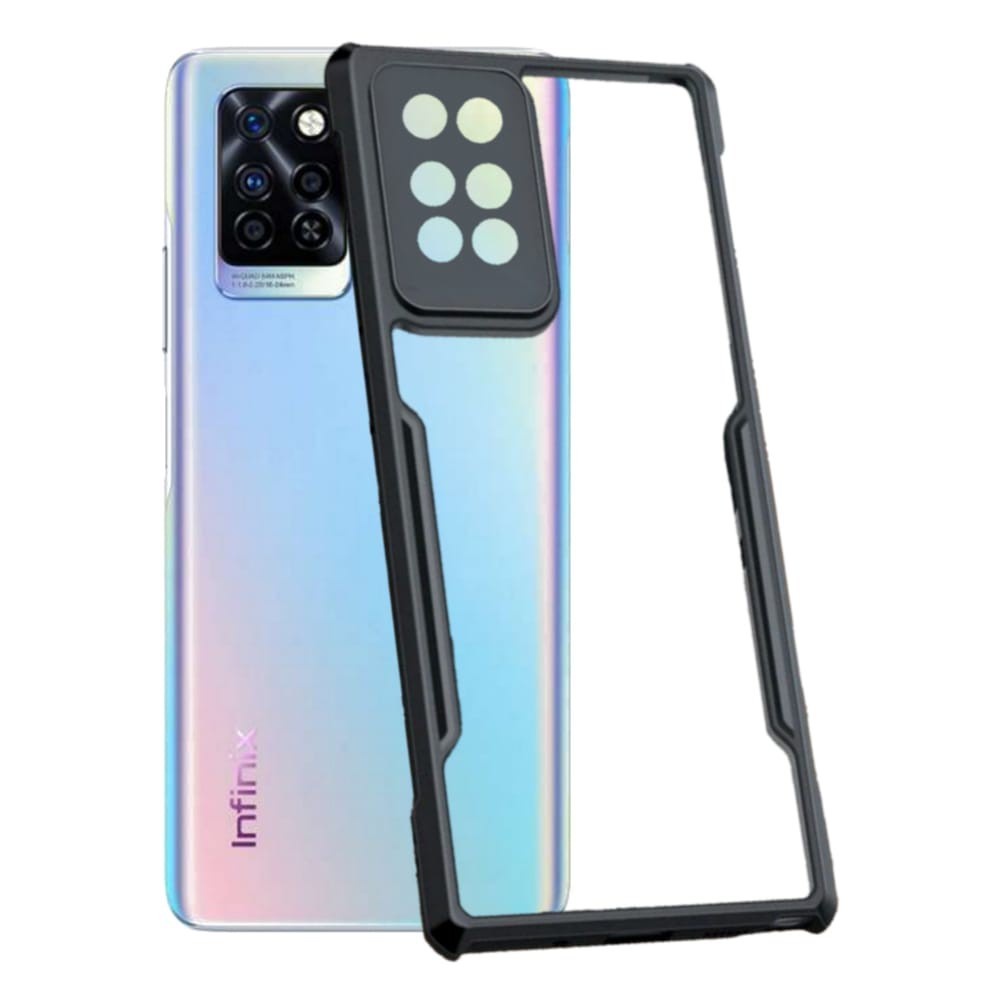 Anti Shocking Infinix Note 10 Pro 6.95&quot; Hardcase Mika List Hitam Acrylic Case