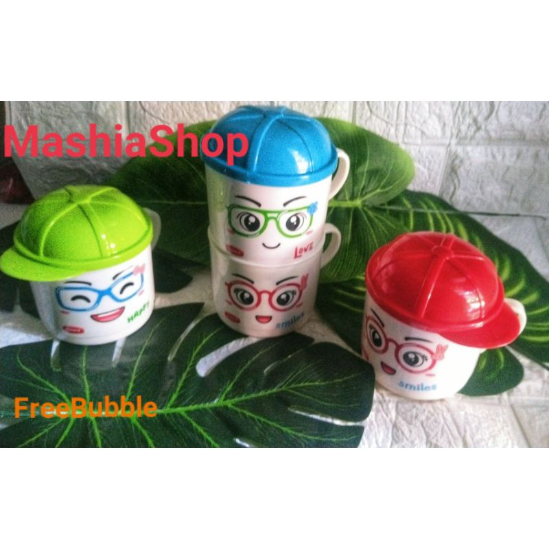 gelas anak /gelas minum anak/ gelas lucu/gelas karkter/mug tutup anak