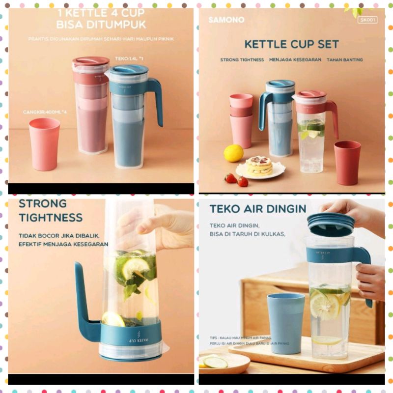 Samono SK001 Kettle Cup Set (Teko Air Dingin)