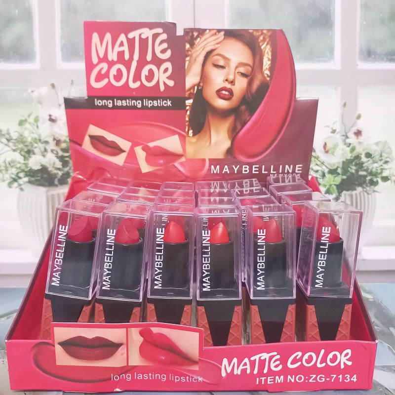 PERBOX 24PC!! LIPSTIK MATTE BATANGAN/LIPSTICK 12WARNA WARNA BEST SELLER HRG PER24PC