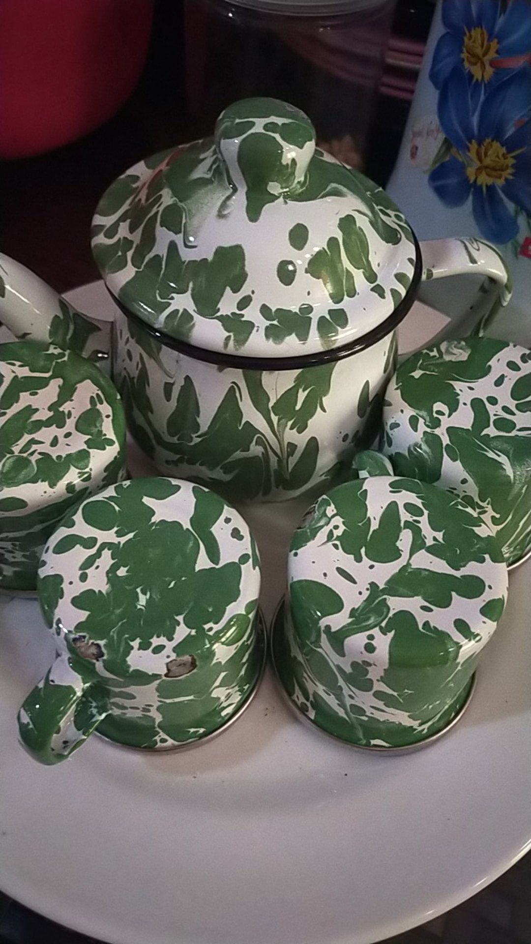 Set Teko Ekonomi +4 Mug D6 Blirik Hijau