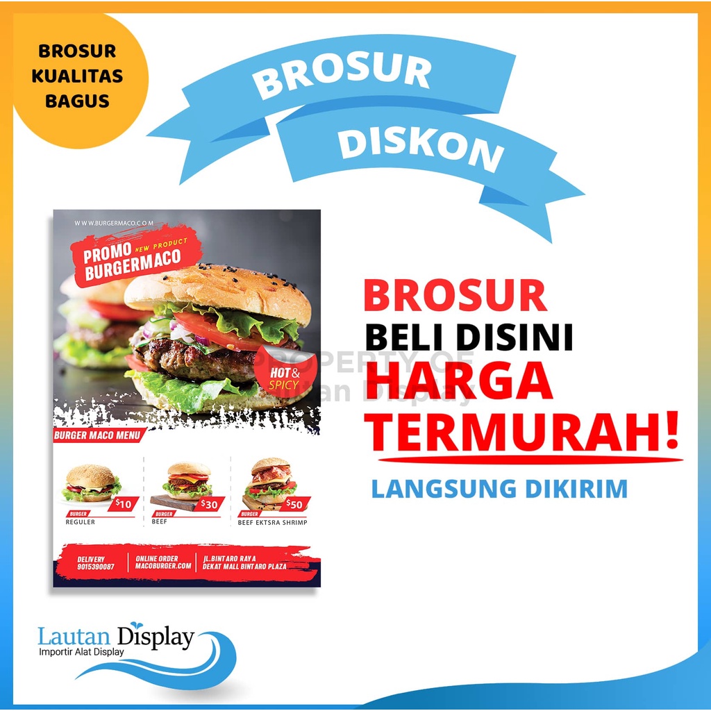 

Cetak Brosur A4, A5, A6 Cetak Flyer Print Brosur Promosi Leaflet A6 / A5/ A4 /Cetak Leaflet Art Paper 120 Gram (min. Pemesanan 100 lembar / 1 Rim)