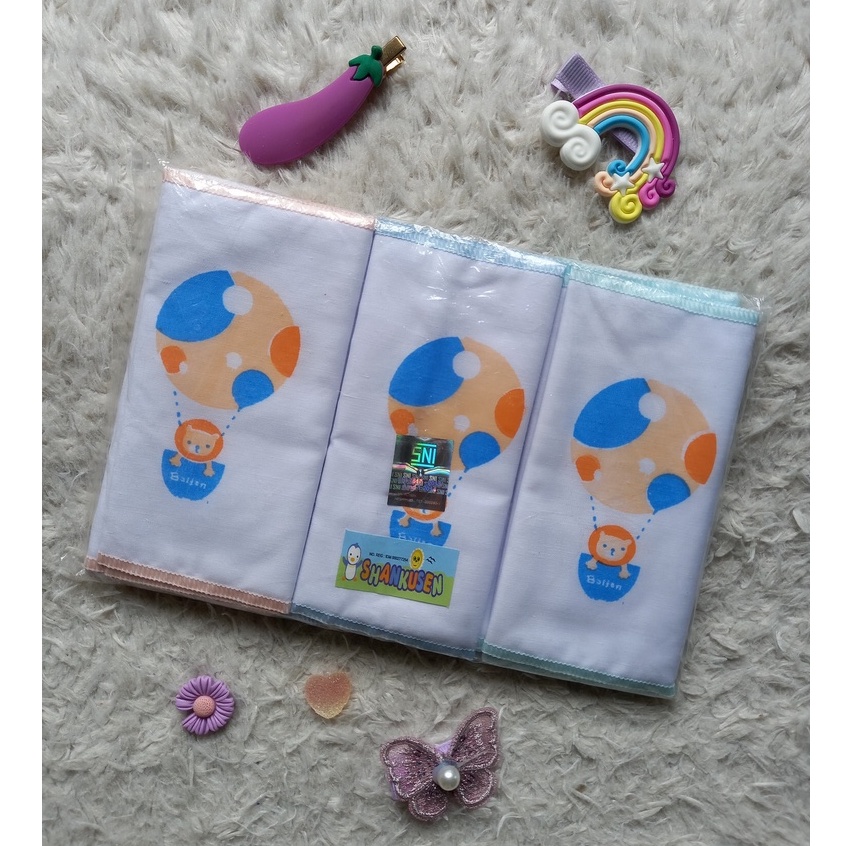 Gurita Perekat Bayi Print Putih motif Lucu Isi 6 pcs