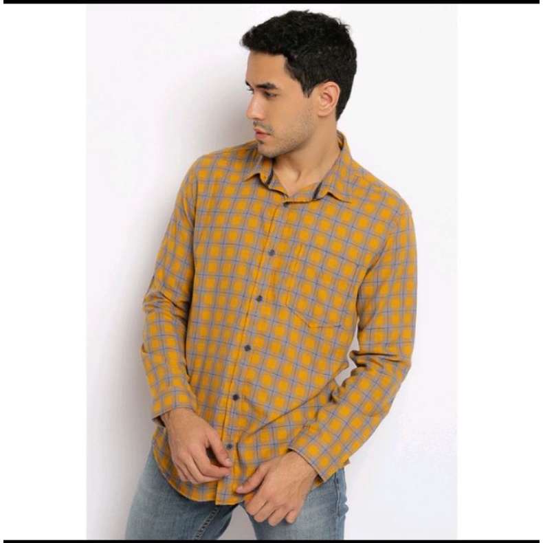 Kemeja kotak2 lengan panjang Lois Jeans Original KLL 322