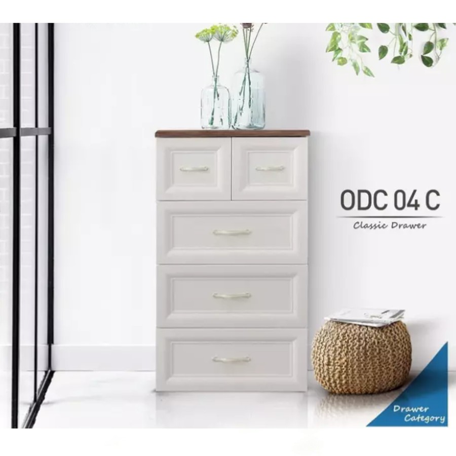 Olymplast Lemari Laci Baju Drawer Cabinet 4 Susun ODC 04 CLASSIC