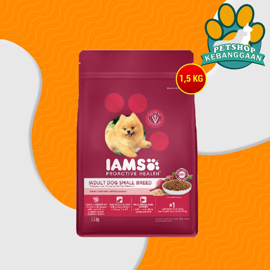 Iams Dog Food Small Breed Adult Makanan Anjing Dewasa Ras Kecil 1.5 KG