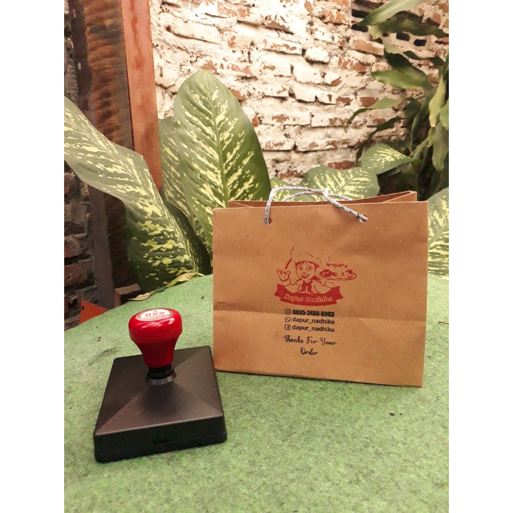

Jual Stempel Sablon Kemasan Paper Bag Stempel PaperBag Logo Waterproof