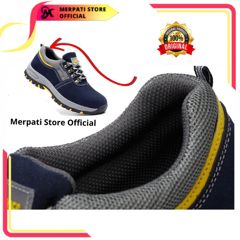 Merpati Store - Sepatu Safety Pria Original Safety Shoes Sport Kerja Proyek Lapangan Ujung Besi