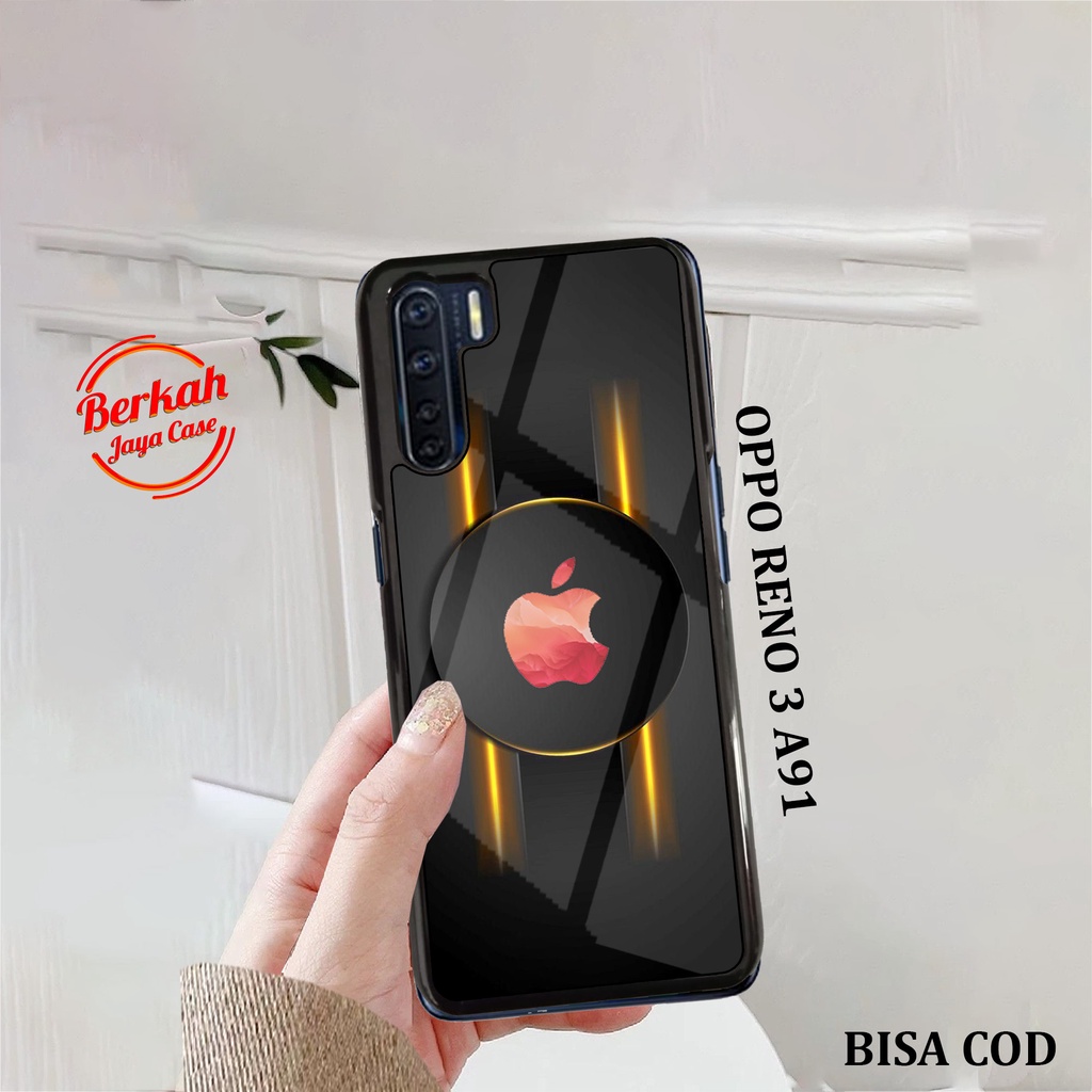 Case OPPO A91 RENO 3 Casing OPPO A91 RENO 3 case APEL BLACKGROUND Case hp kondom hp case aesthetic c