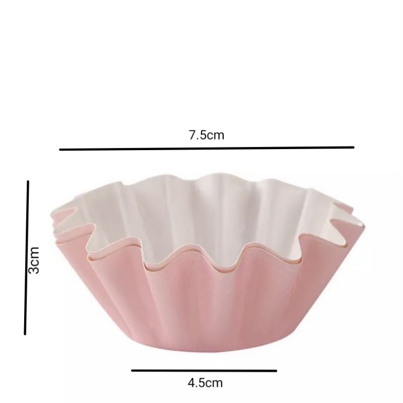 50pcs Cupcake Case Wave /  Muffin Paper Cup / Muffin Cup / Paper Cup Case Impor Home Baking