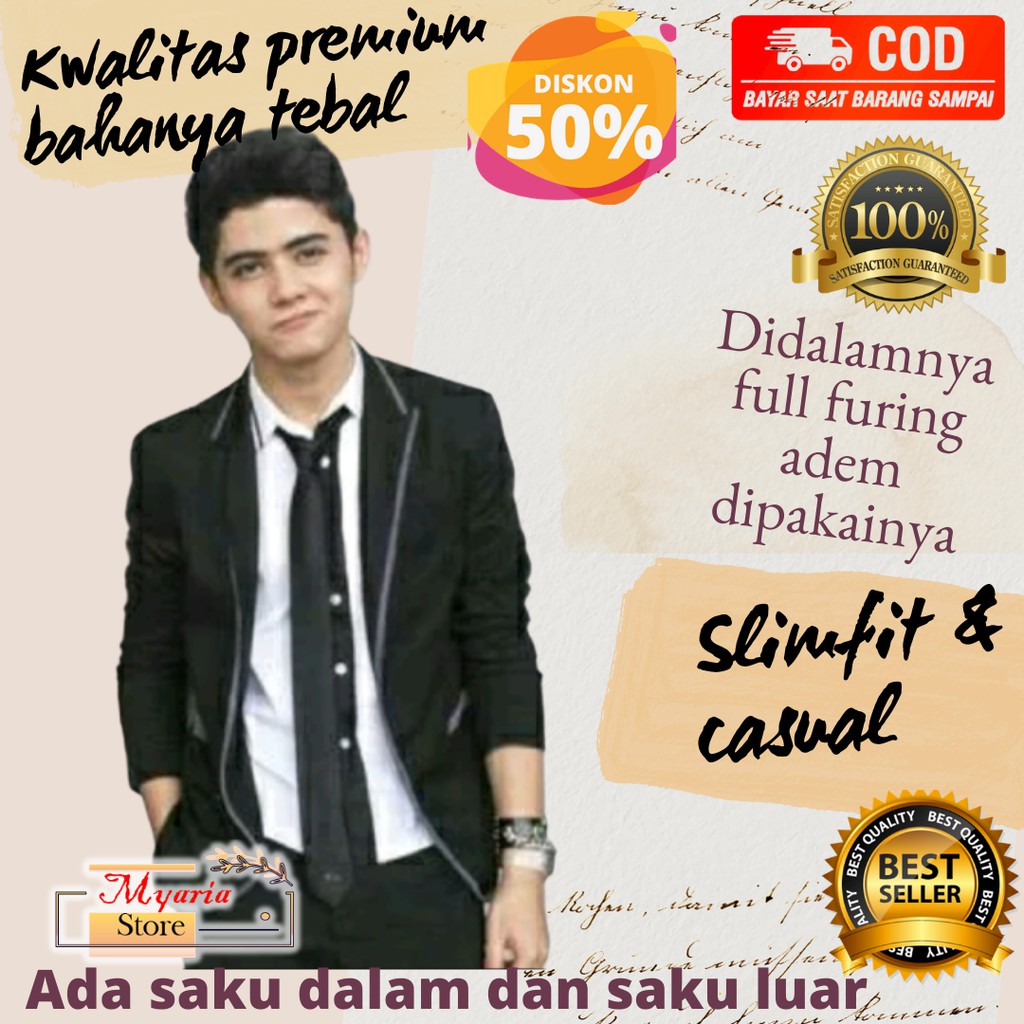 Blezer aliando,blezer hitam,blezer pria,blezer keren