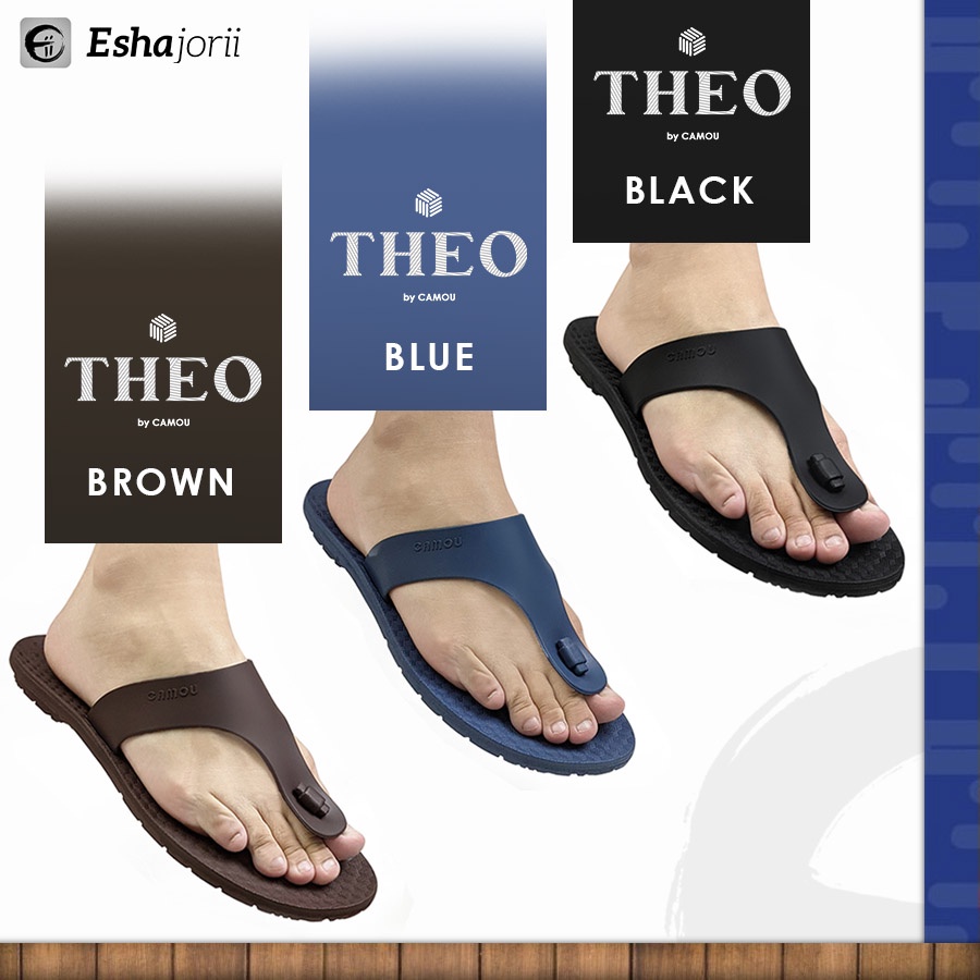 NEW Sandal Jepit Pria Original Karet Anti Slip Casual Eshajorii CAMOU THEO