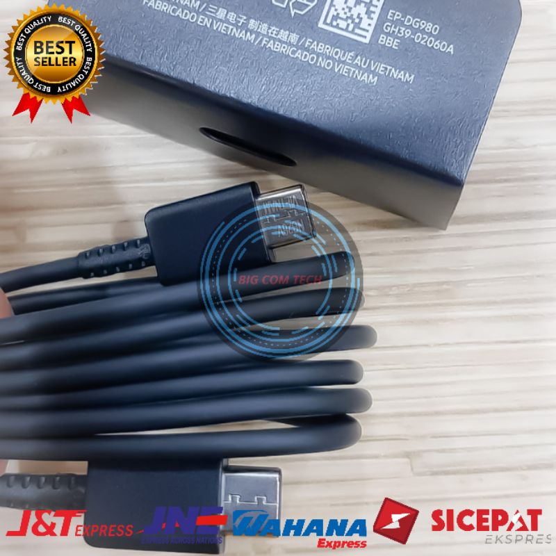 Kabel Data Samsung Galaxy S21 / S21 FE / S21 Plus / S21 Ultra / S20 / S20 FE / S20 Plus / S20 Ultra / A33 5G / A34 5G / A53 5G / A54 5G / A73 5G / M52 5G / M53 Usb Type-C Super Fast Charging 25 Watt Original