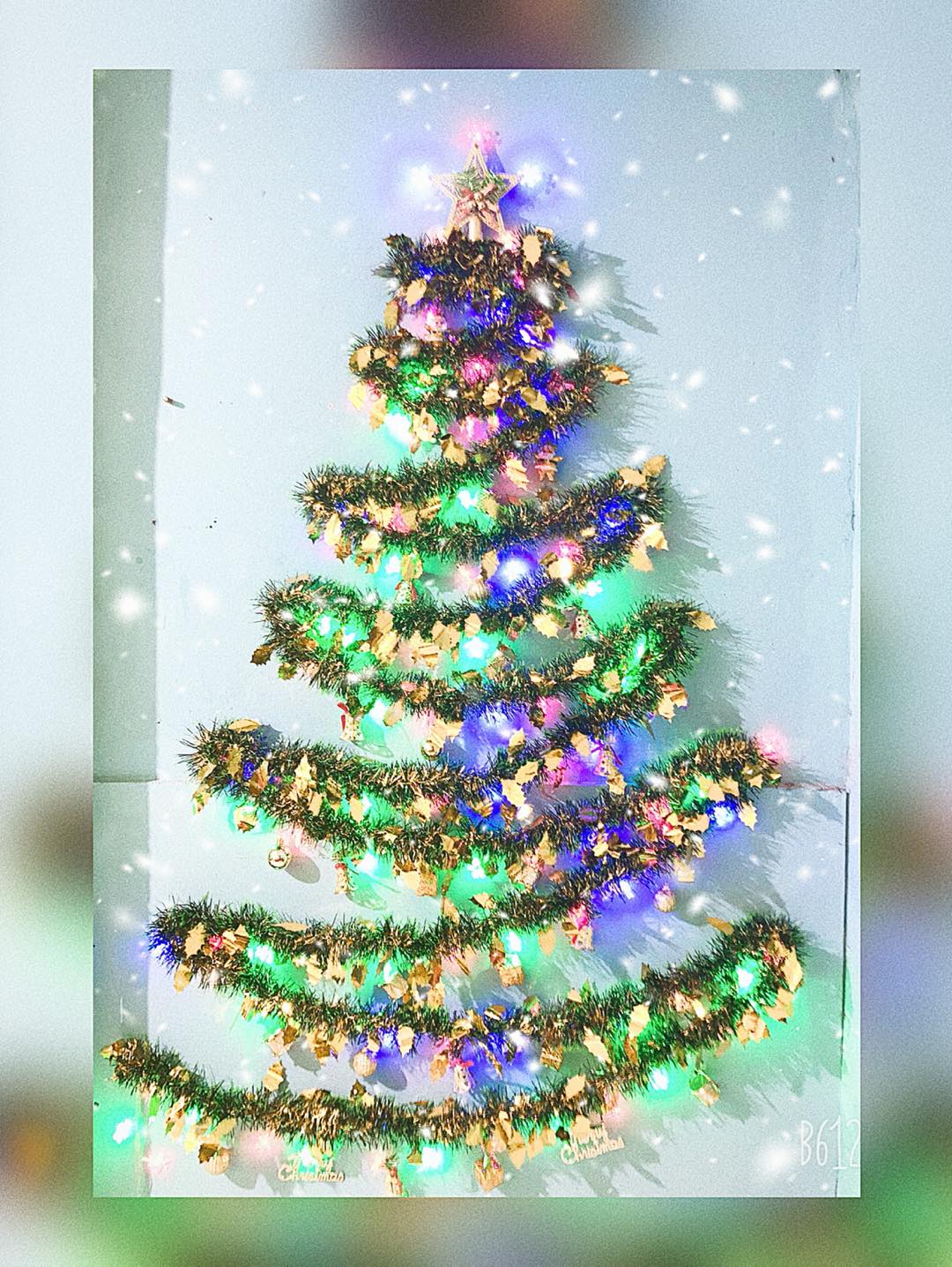 Hiasan Slinger Warna Motif Pohon 9cm