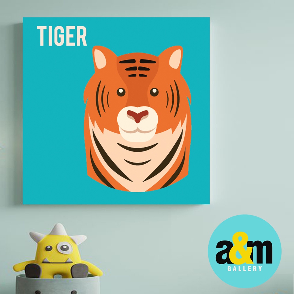 Hiasan Dinding Kamar Bayi Gambar Binatang ( 20 X 20 ) Pajangan Anak Dekorasi Bayi Wall Decor Tema BINATANG - A&amp;M