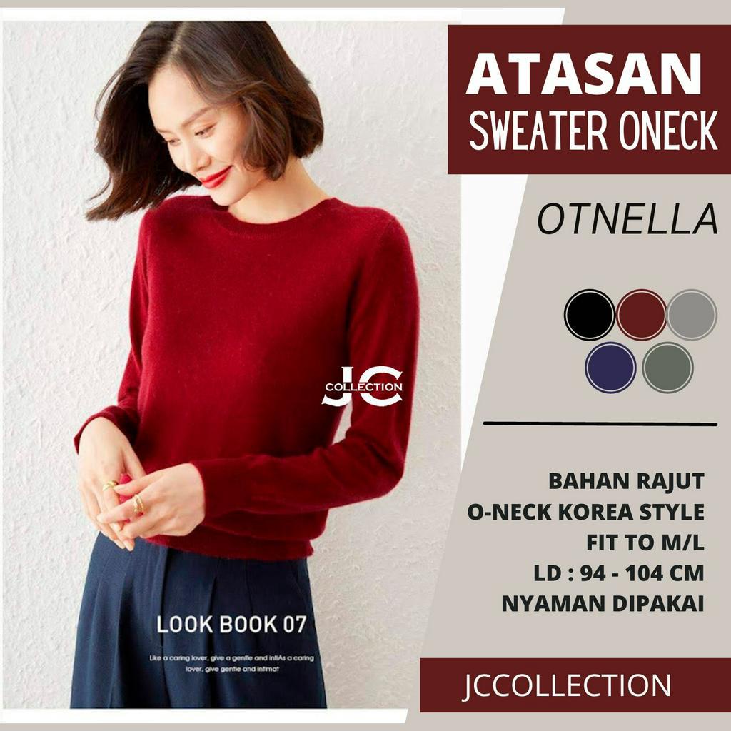 Sweater Rajut Wanita Leher O Wanita Knitting Oneck  - JCCollections