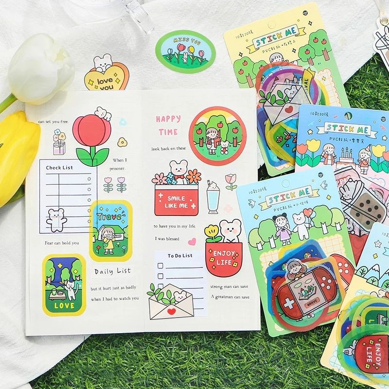 

stiker stick me pet kartun cute girl