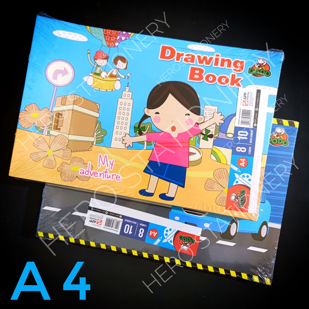 

Dodo drawing book buku gambar lukis A4 8 lembar . 10 buku