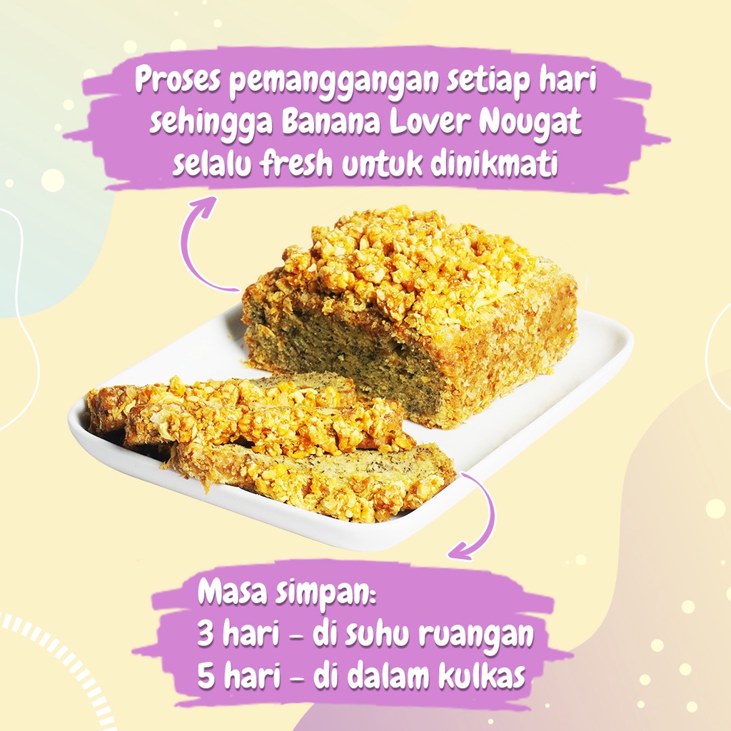 Banana Lover Nougat Delicute - moist Banana Cake Kacang Nougat