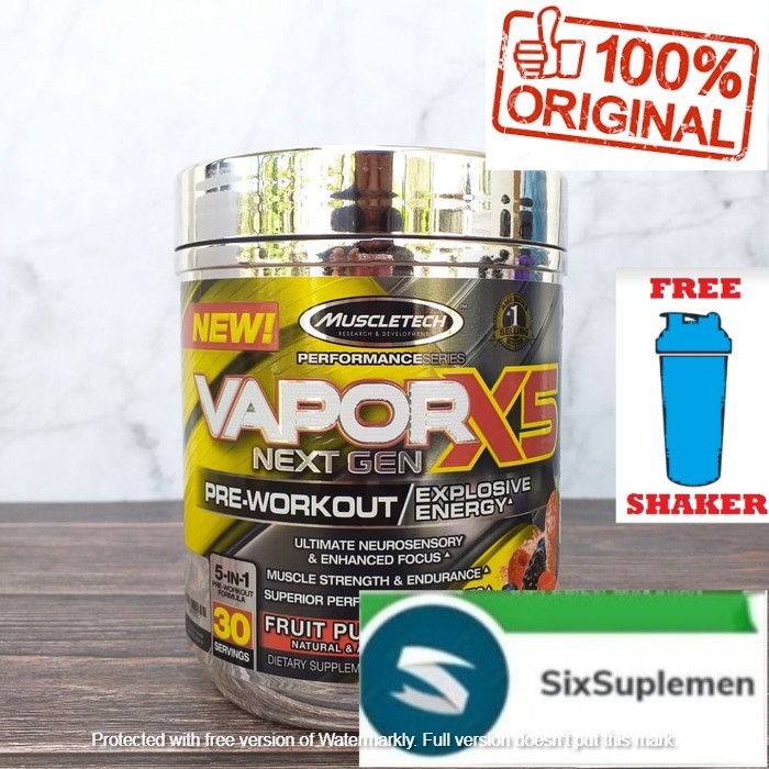 (Bonus Sample/Shaker) Muscletech Vapor X5 Next Gen Preworkout 30 serving