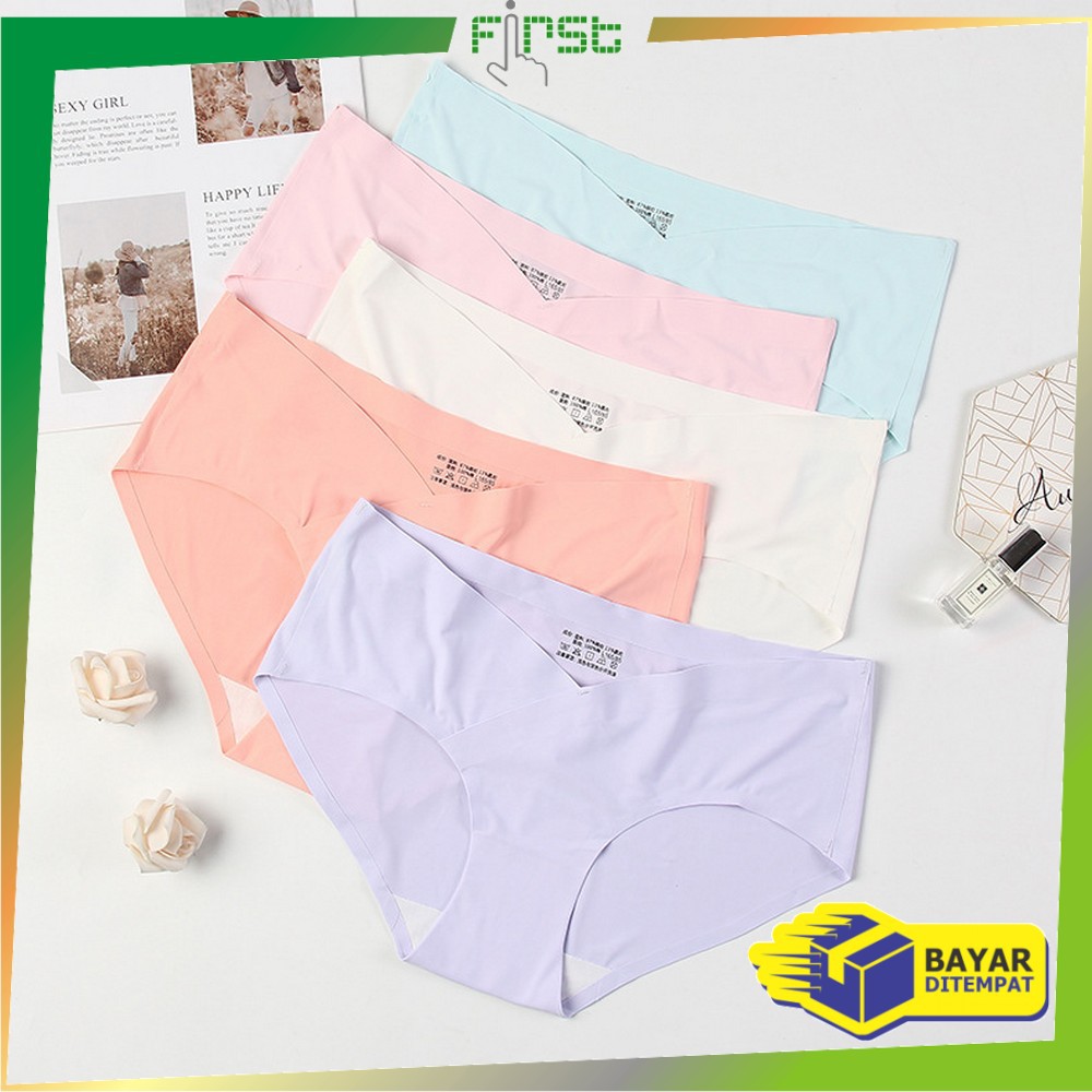 *COD*FH-P37 Celana Dalam Seamless Wanita V Shape Low Waist Panties CD Kolor Perempuan Underwear Wani