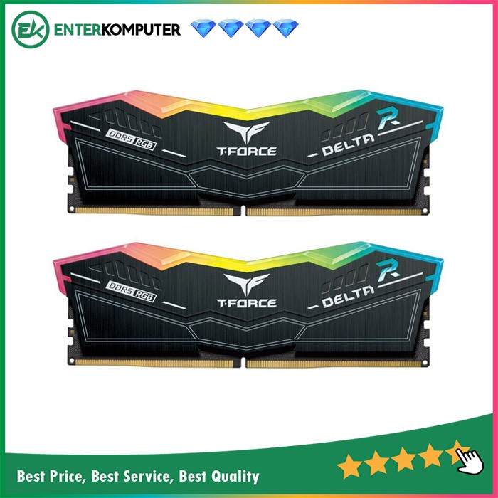 Team Delta RGB DDR5 PC51200 6400MHz Dual Channel 32GB (2x16GB) Black