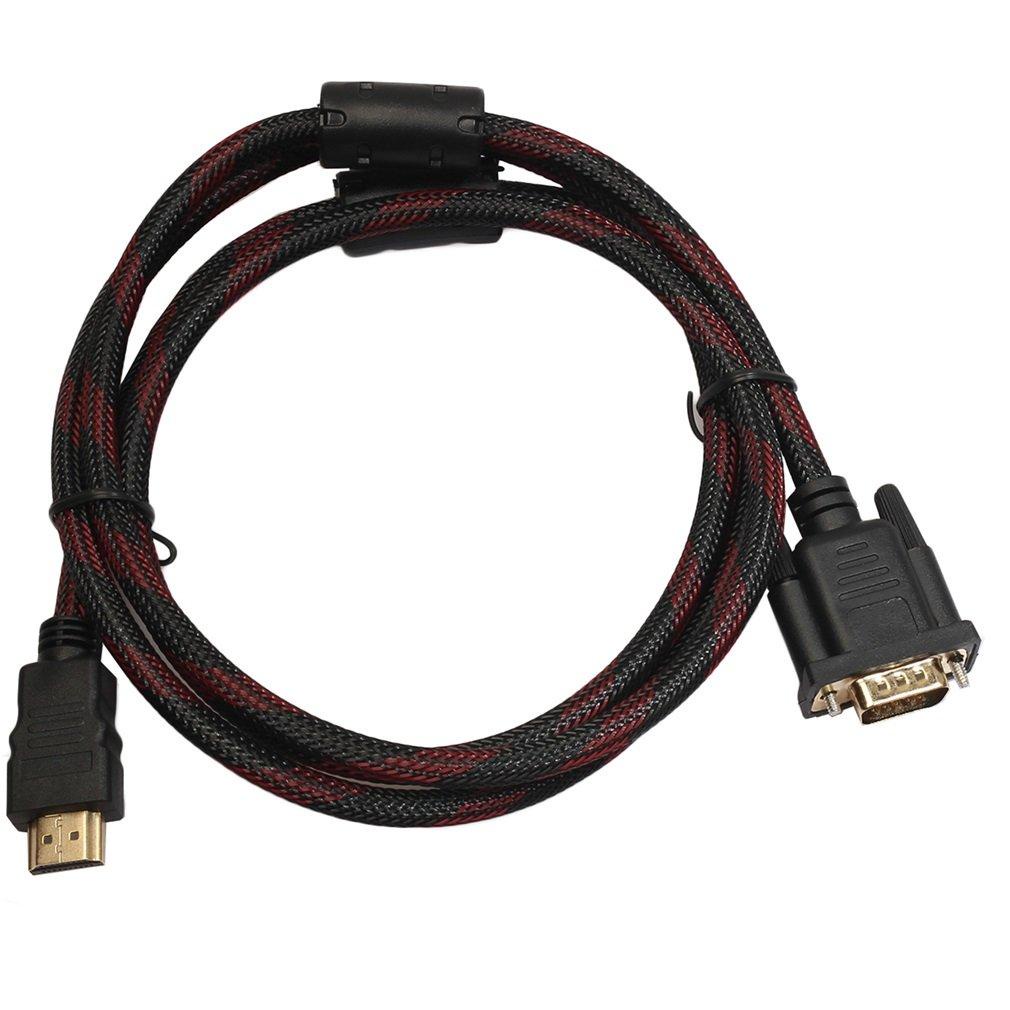 HDMI Kabel HDMI To VGA 1080P HD dengan Audio Kabel Adaptor HDMI untuk Kabel VGA Kabel Optik untuk PC Latop TV originaL