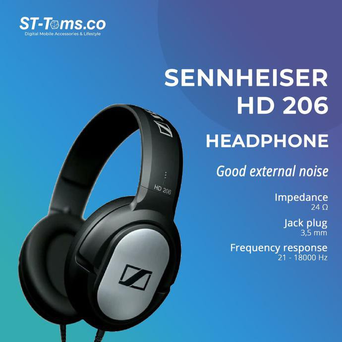 Hot Produk Sennheiser Hd 206 / Hd206 / Hd-206 Headphone Terlaris