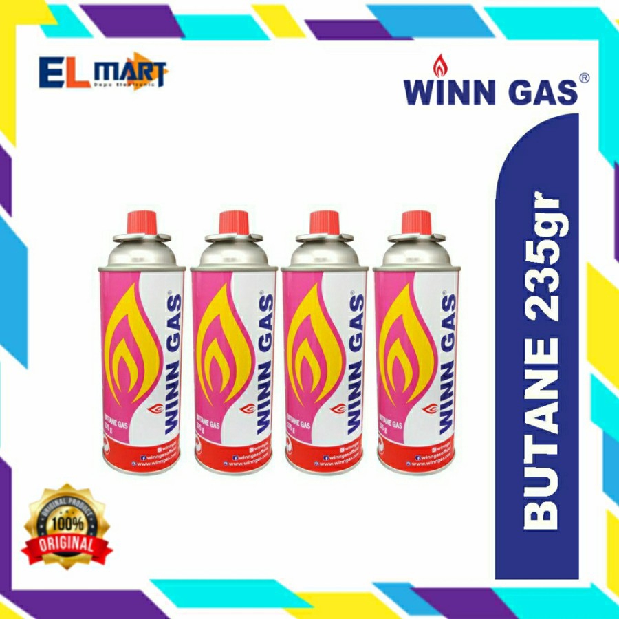 Tabung gas Kaleng Portable Winn Butane 235g 235 gram 235gram original