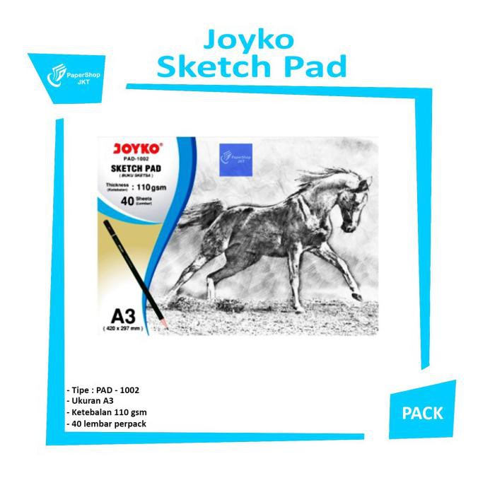 

Cuci Gudang Sketch Pad Joyko Pad-1002 A3 110Gsm - 40Lembar Perpack Hot Sale