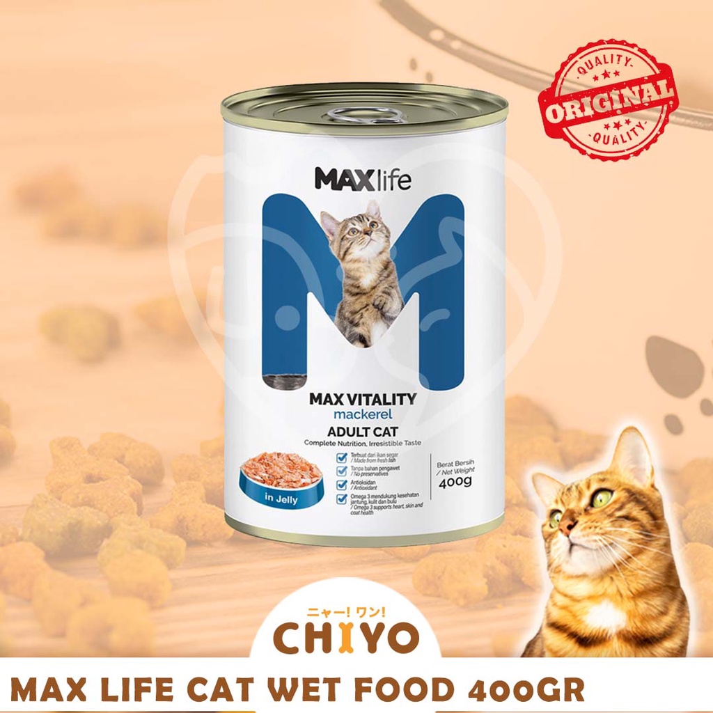 MAXLIFE CAT ADULT 400GR [ MAKANAN KUCING BASAH ]