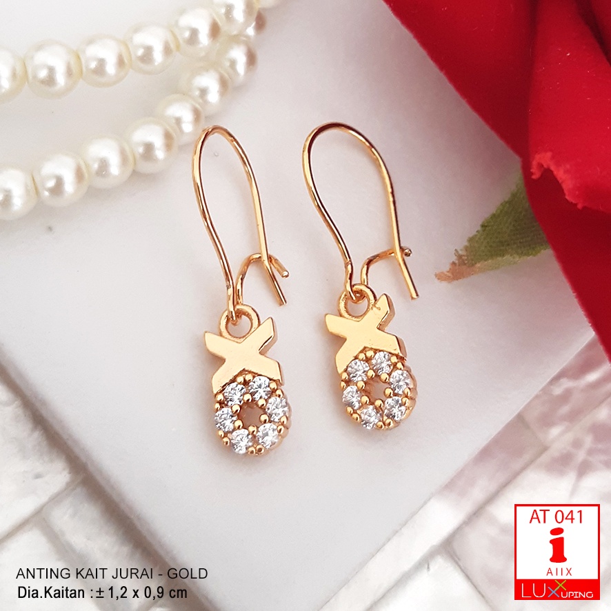 AT 041 Anting Wanita Dewasa Lapis Emas Imitasi Warna Mas 18K Perhiasan Set Xuping Tidak Mudah Luntur Awet Aksesoris  Korea Luxx Xuping