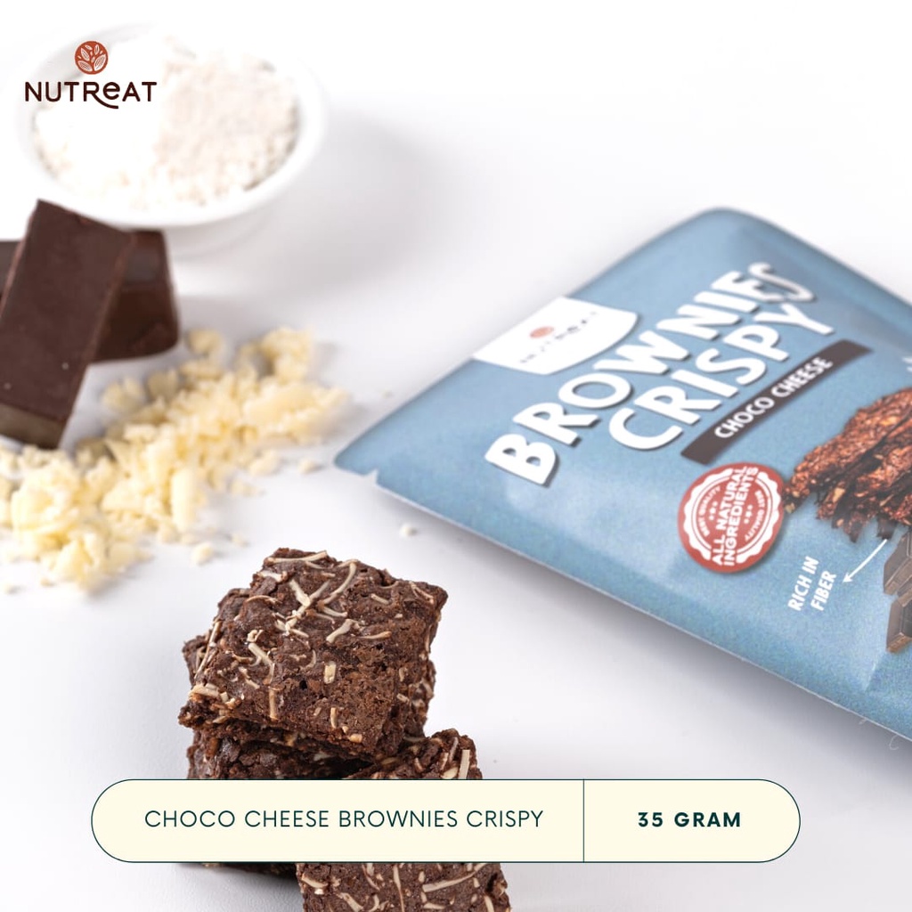 NUTREAT BROWNIES CRISPY HEALTHY SNACK 35GR | CHOCO ALMOND CHEESE