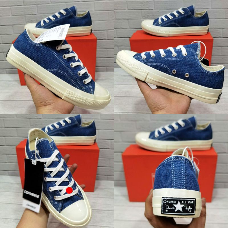 SEPATU SNEAKERS CONVERCE ALL-STAR CHUCK TAILOR 70S DENIM LOW SIZE 36-40