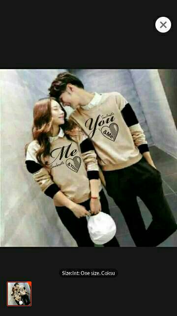 SWEATER COUPLE / SWEATER PASANGAN / BAJU COUPLE / BAJU PASANGAN YOU LOVE ME