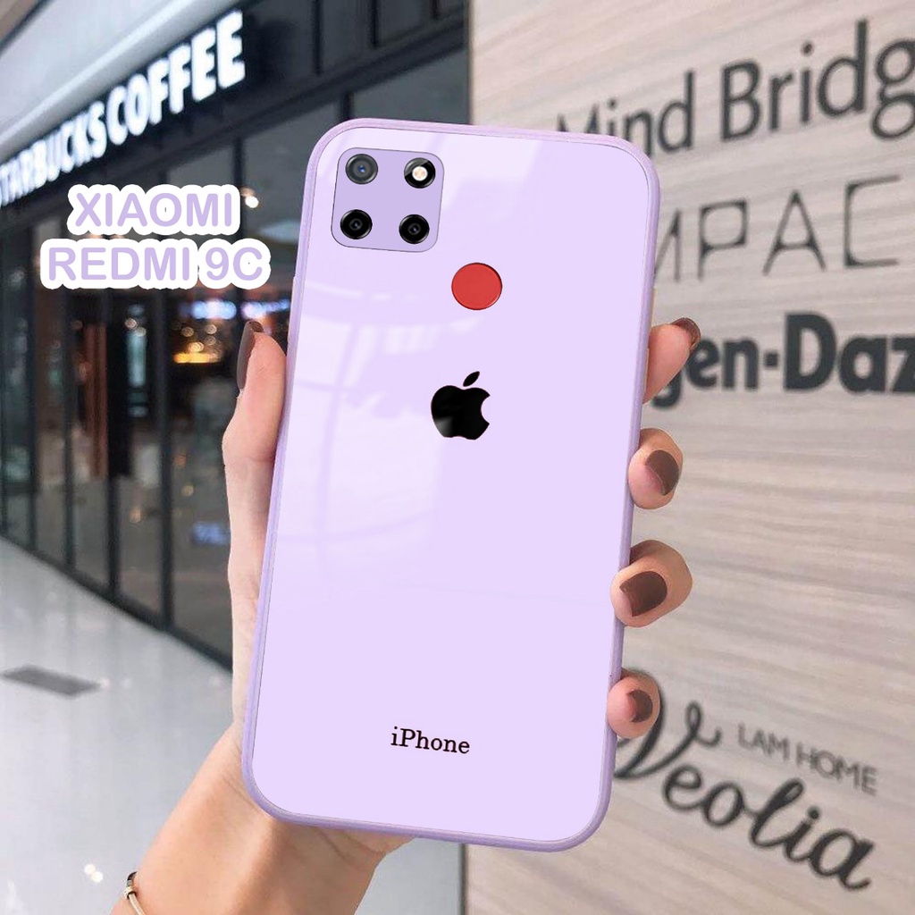 Softcase Glass Kaca Warna Lilac/Ungu Xiaomi Redmi 9c Terlaris [FC28] Case Redmi 9c - Redmi 9c - Soft