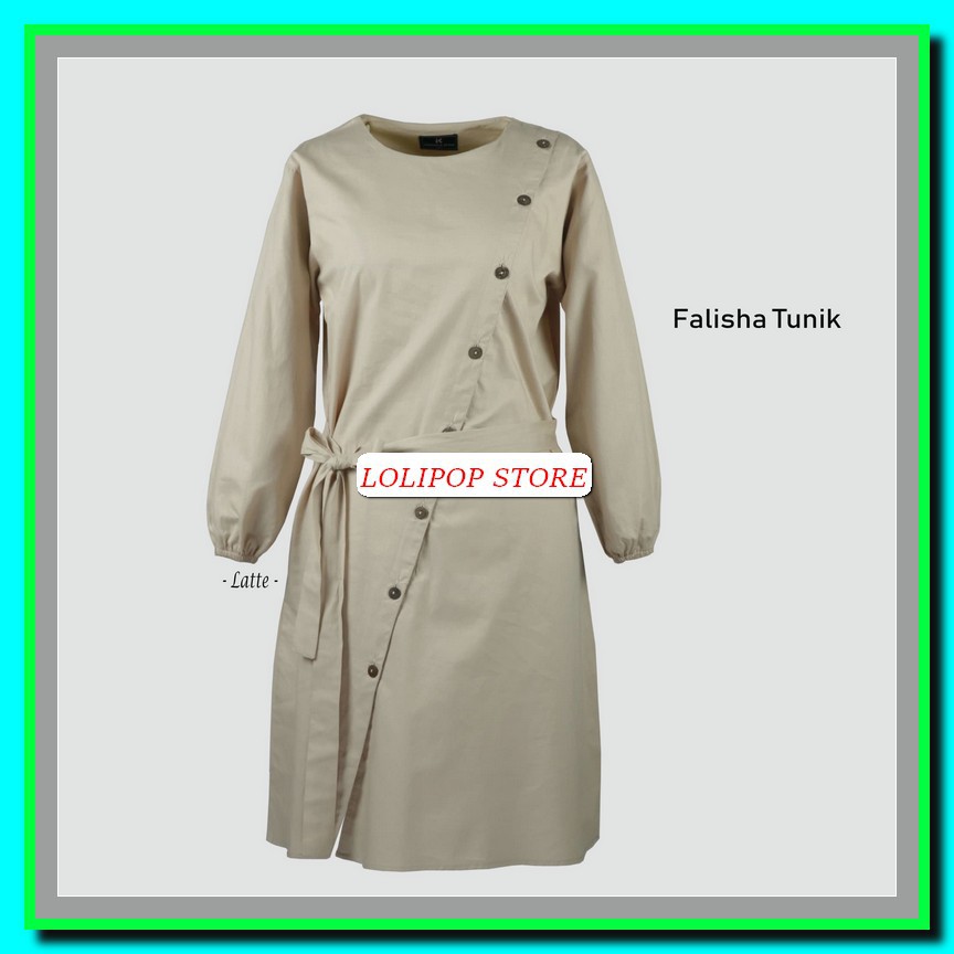 SALMA  TUNIK MUSLIM POLOS KANCING TALI KERUT MURAH OSCAR JUMBO BIGSIZE LINEN JERSEY BALOTELI RAMI