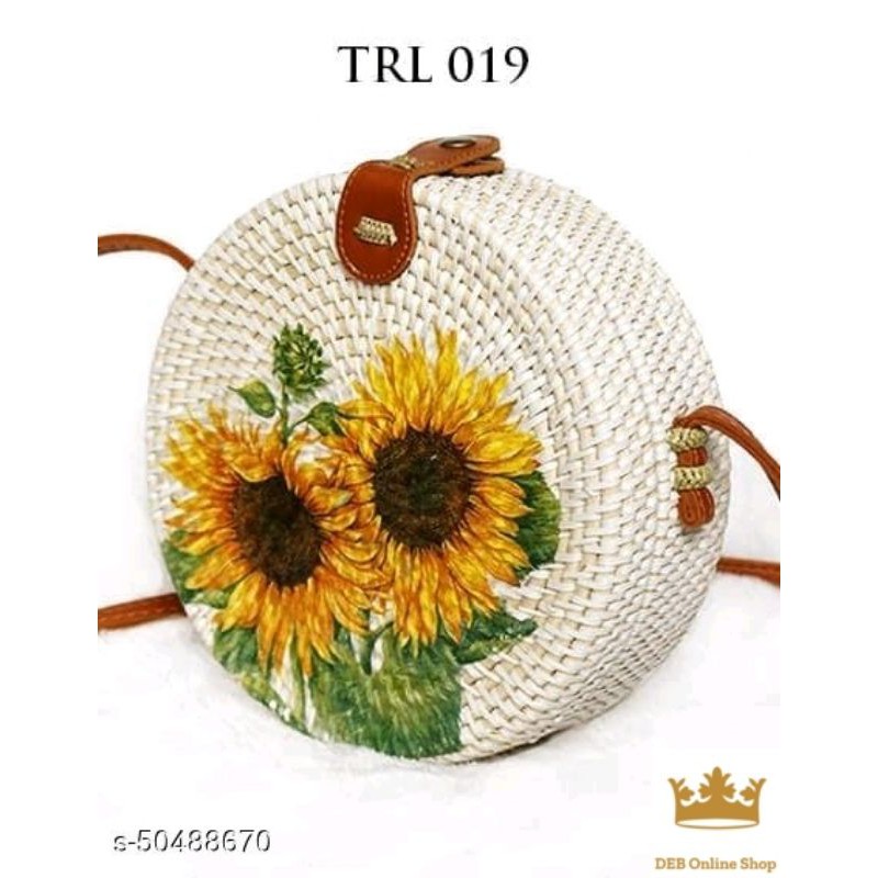 

Tas Rotan Bali Deco Lukis Bulat Diameter 20cm Motif