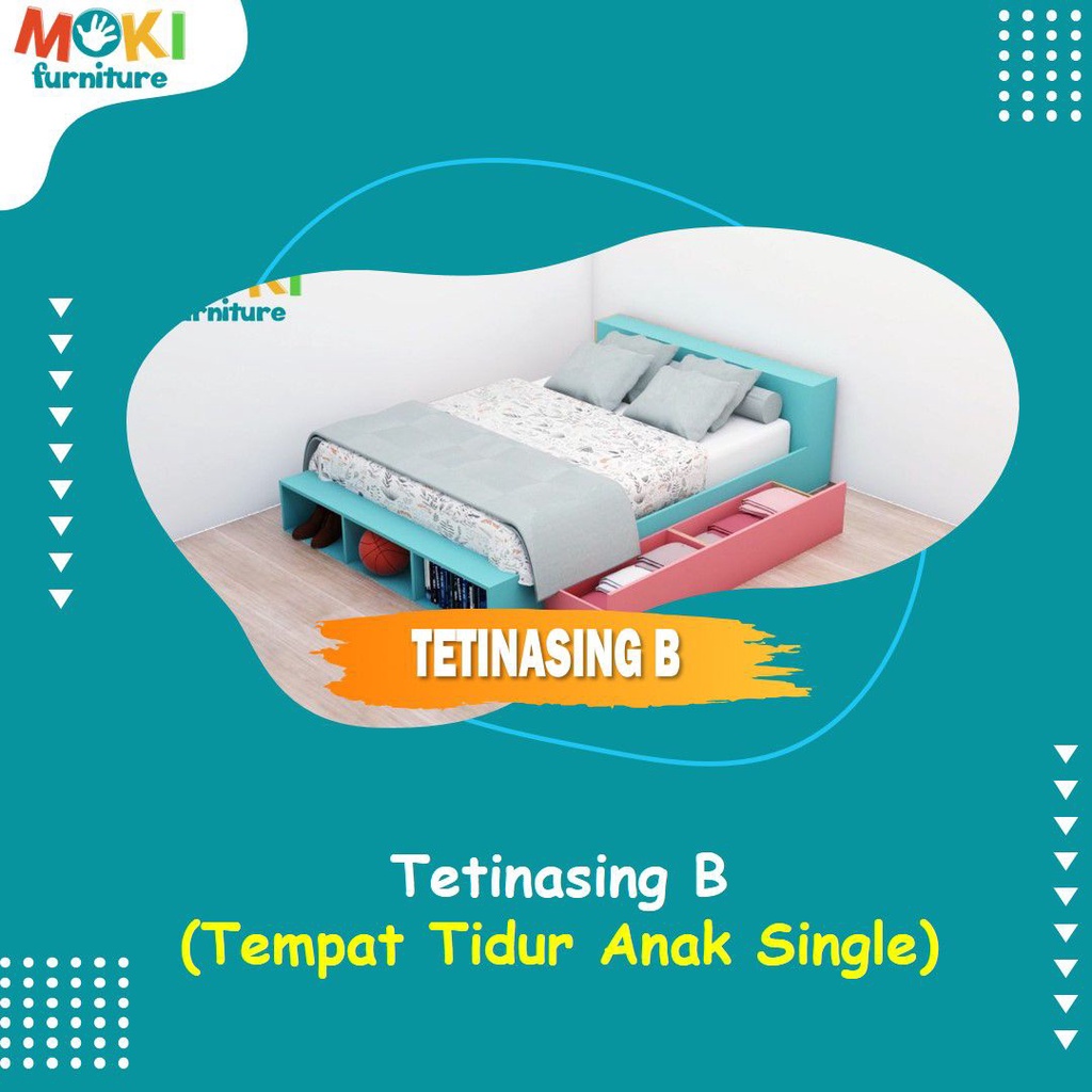 Jual TEMPAT TIDUR SINGLE MINIMALIS ANAK TYPE B Banyak Fungsi Hemat ...