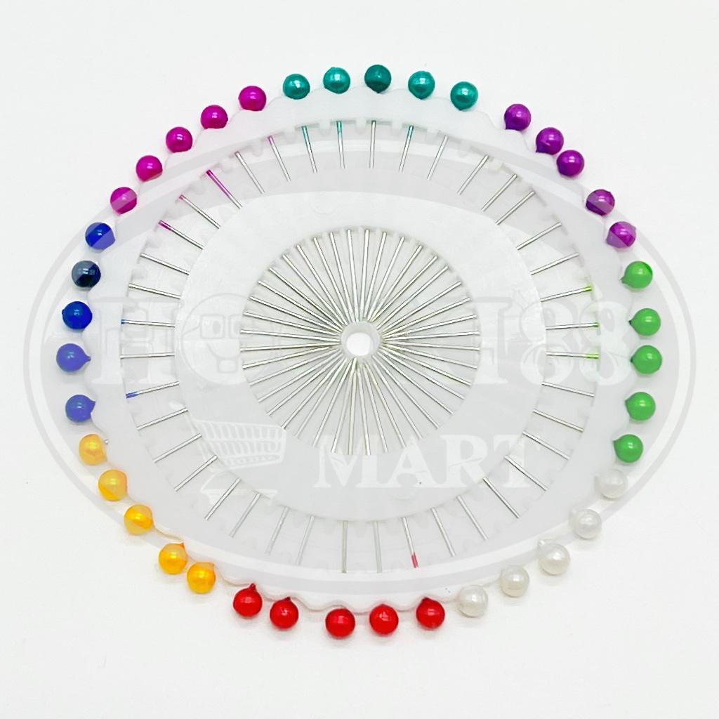 JARUM PENTUL BULAT PIN WARNA WARNI ISI 40 PCS