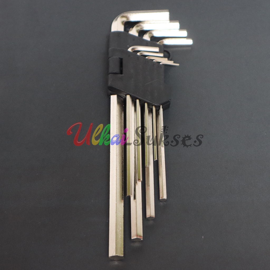 Kunci L Set l Konci L Lengkap HexKey Kombinasi HEX KEY WRENCH Bahan Chrome Vanadium Steel 1 Set 9 PCS Konci L Murah