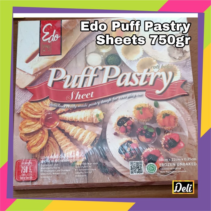 

Puff Pastry Edo 750gr Kulit Frozen