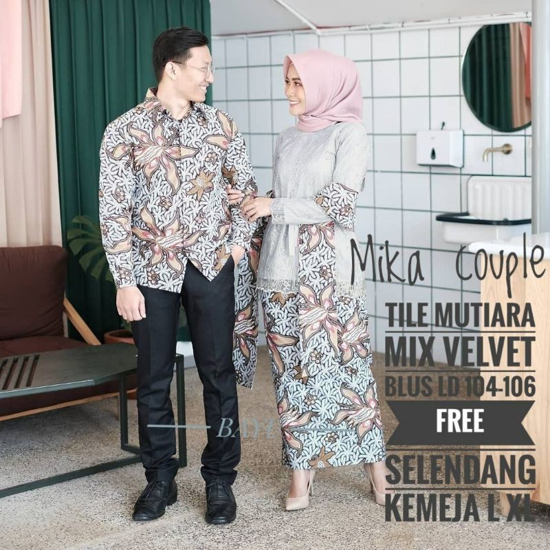 COUPLE SELENDANG BROKAT MODERN BATIK PLIKET