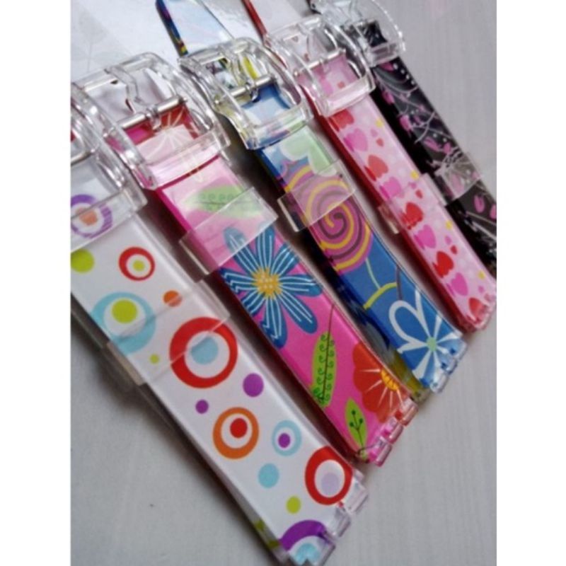 Strap Tali Jam Tangan Rubber Swatch Karet 17mm Motif