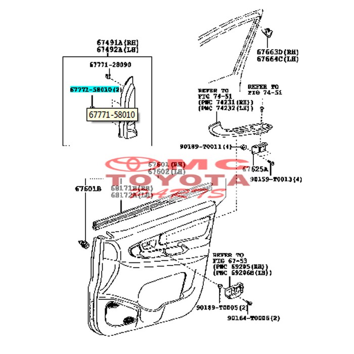 Klip Clip Kancing Garnish Depan Innova 67771-58010