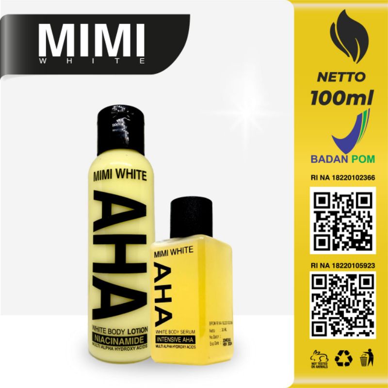 Mimi White AHA Lotion 100 ML &amp; Serum 30 ML