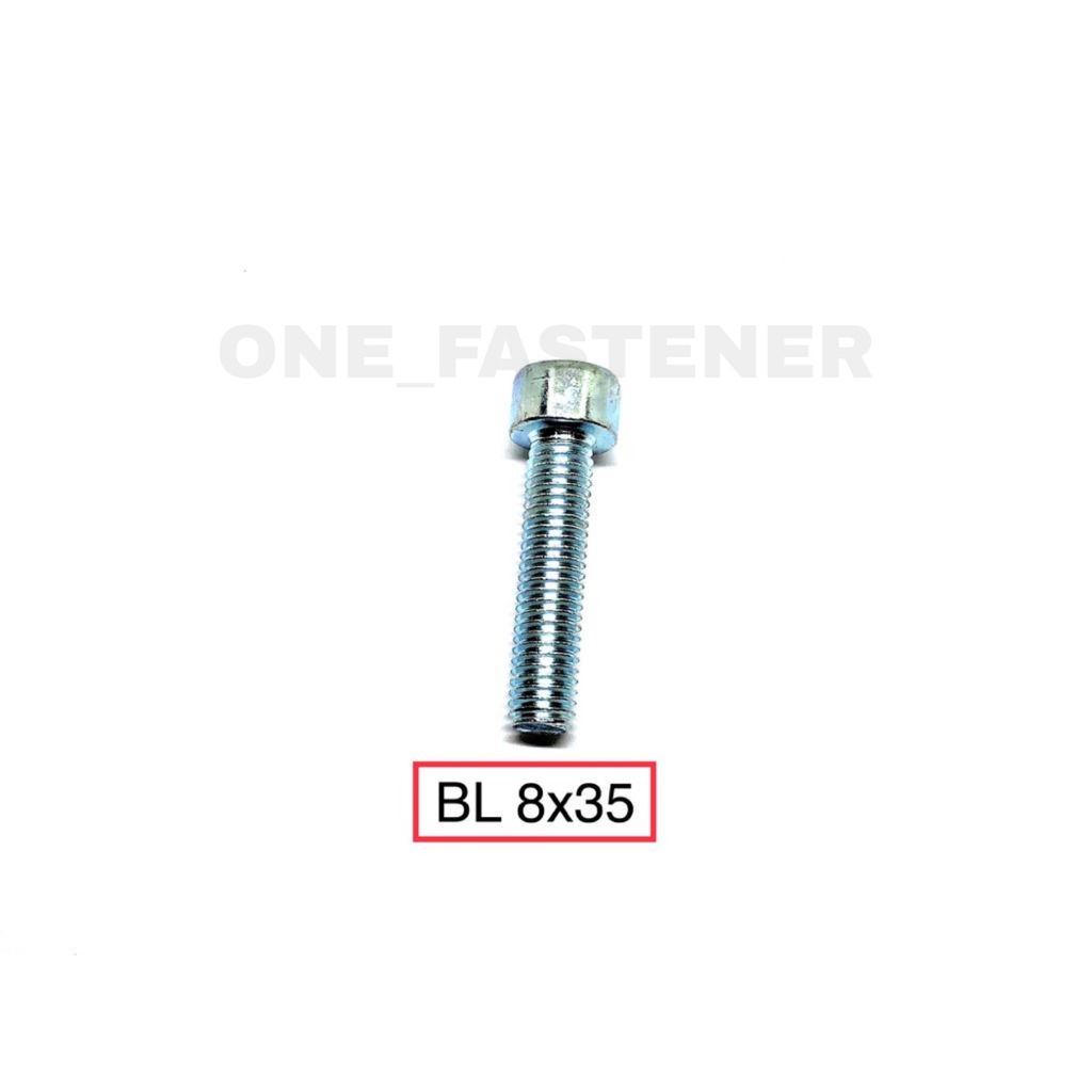 POLOS Baut L M8x35 PUTIH L6 8mm 3.5cm hex socket L Heads cap screw 12