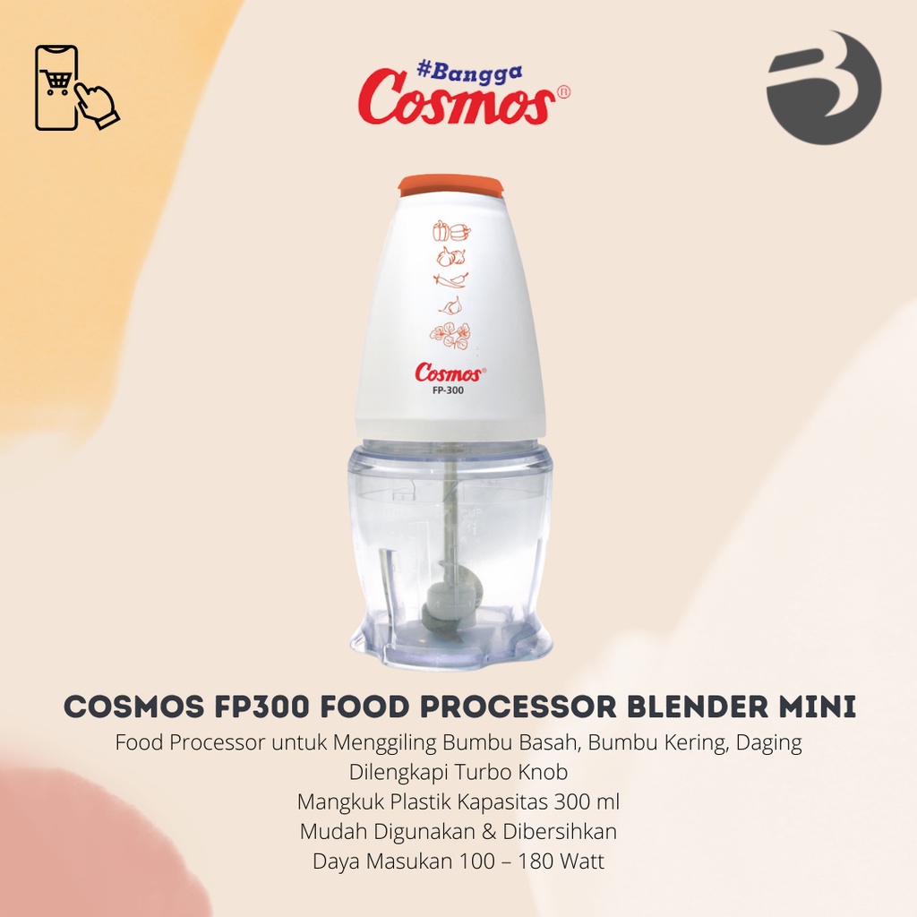 Cosmos FP300 Food Processor Blender Mini