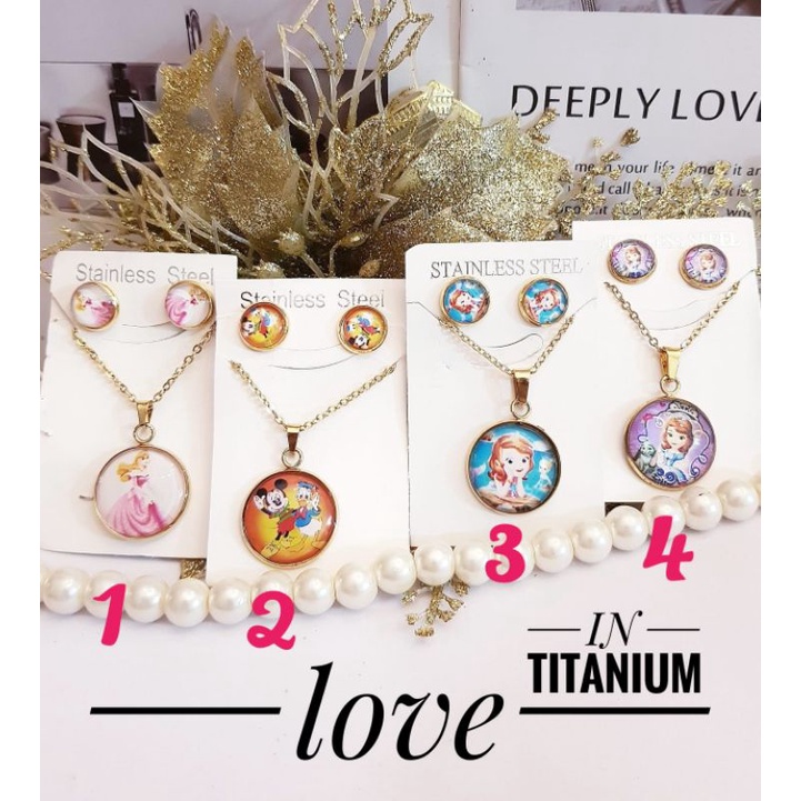 Titanium Set Perhiasan Anak Perempuan Karakter 199223